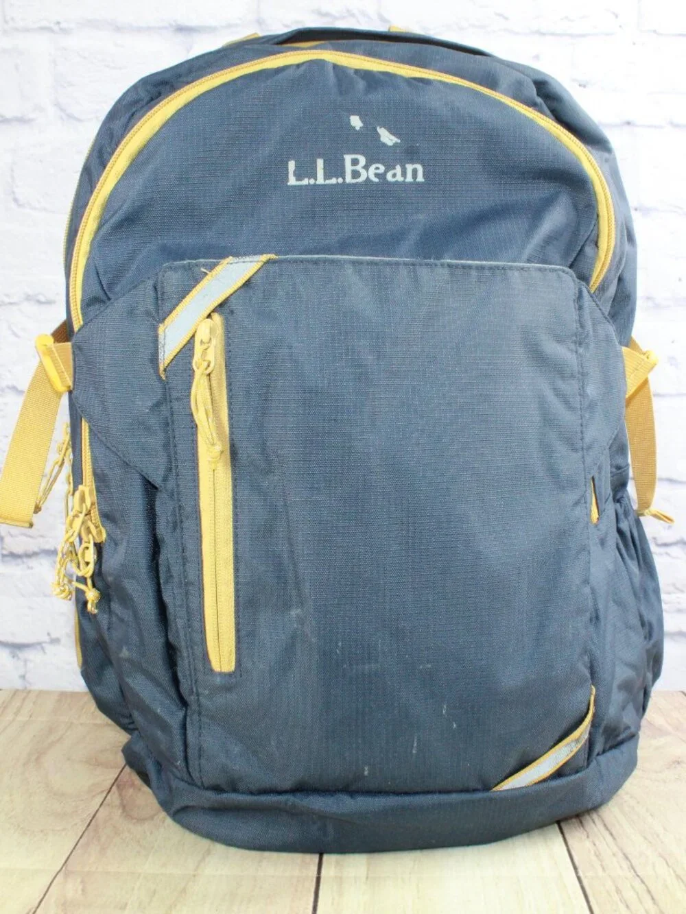 LL Bean Unisex Adult Navy Comfort Carry Portable Locker Pack 42L Hiking Backpack